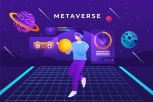 Illustration of Man in Metaverse